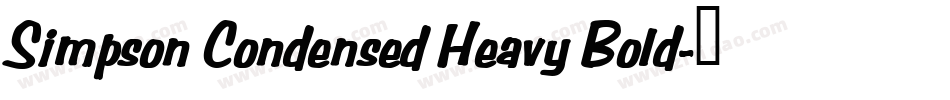 Simpson Condensed Heavy Bold字体转换